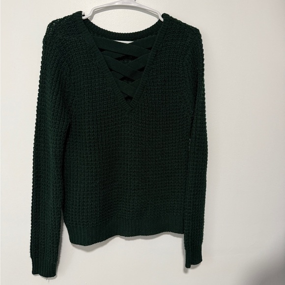 Ambiance apparel Forest Green Knit Sweater size Medium - Picture 3 of 4